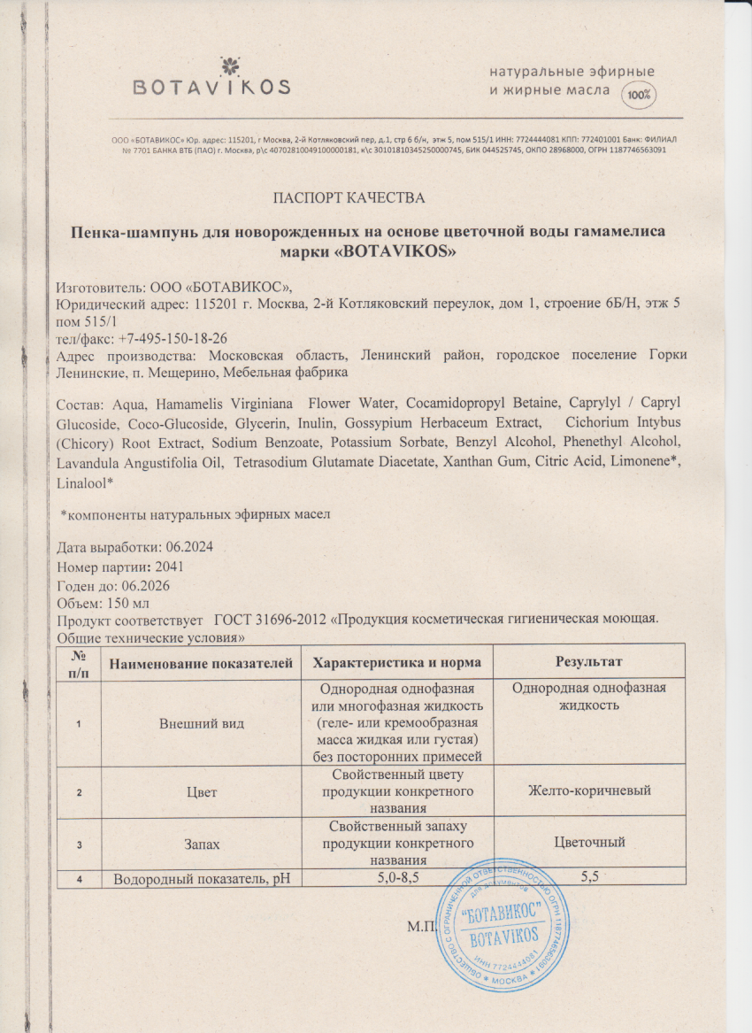 Паспорт №062024